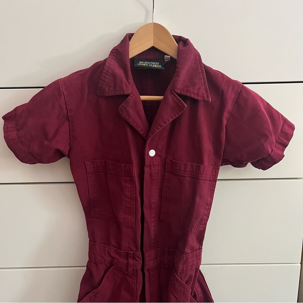 Big Bud Press Short Sleeve Jumpsuit in Cranberry